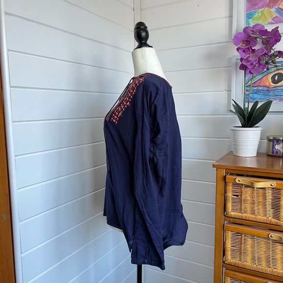 Natural Reflections long-sleeved XL blouse with embroidery, great condition - Picture 8 of 10